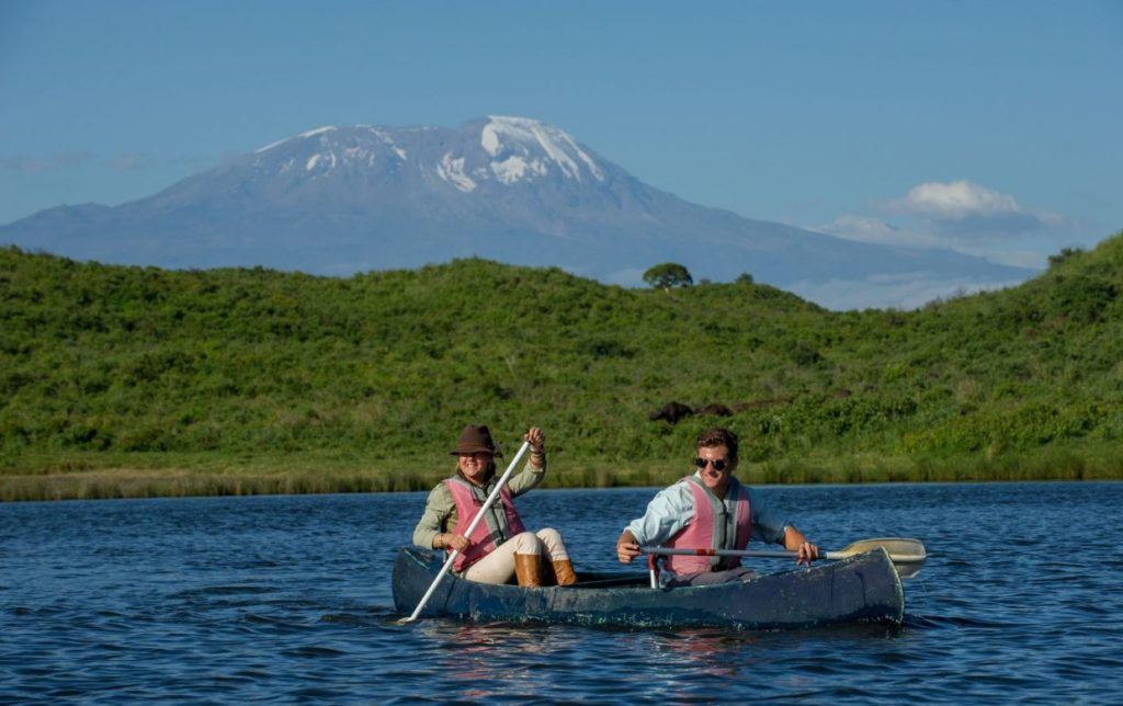 Canoeing on Momella Lake